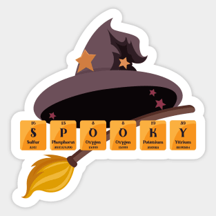 Spooky witchy halloween fun with science Sticker